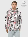 Худи мужской база хлопок / BTS Collage