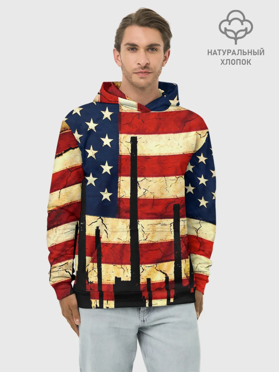Худи мужской база хлопок / USA URBAN