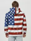 Худи мужской база хлопок / США ФЛАГ