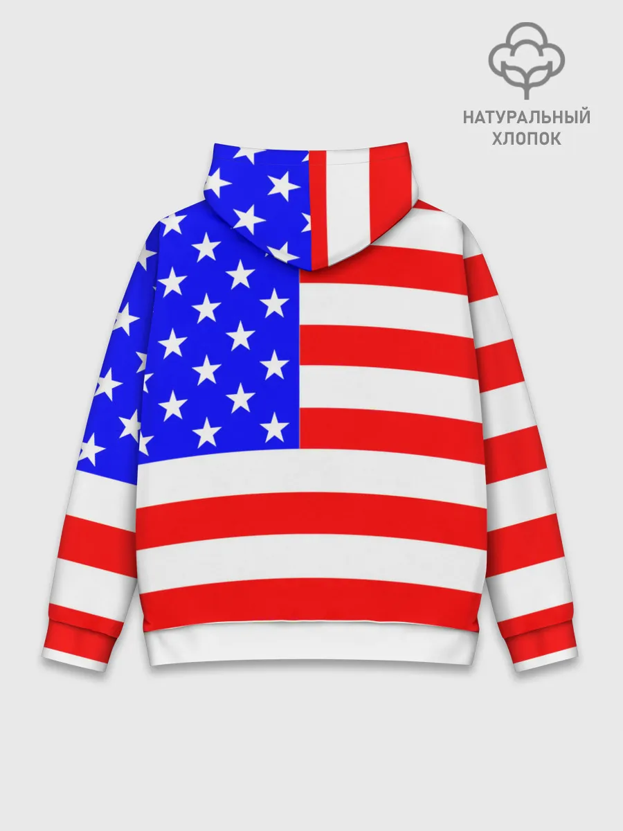 Худи мужской база хлопок / АМЕРИКАНСКИЙ ФЛАГ