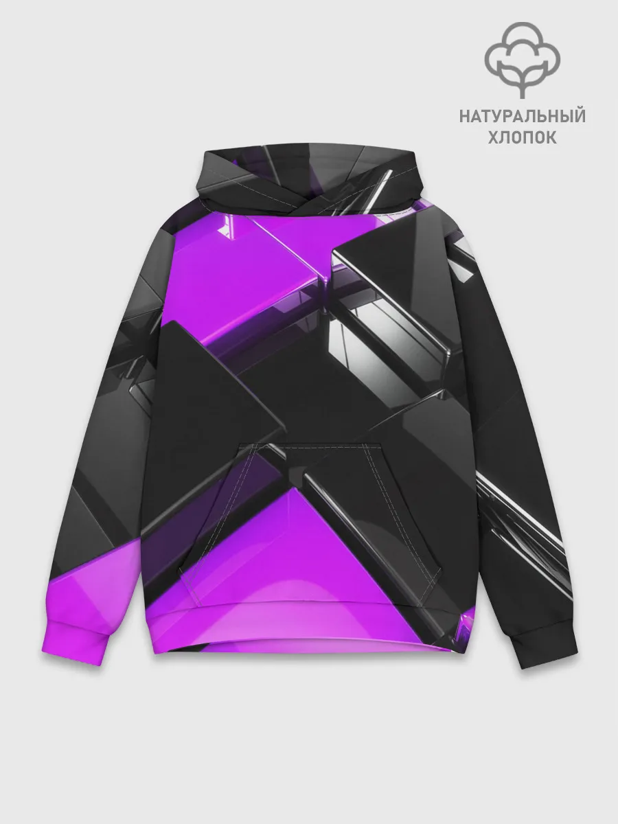 Худи мужской база хлопок / Неоновые кубы
