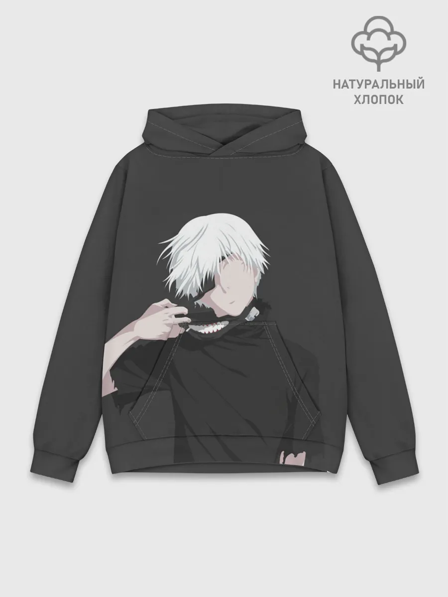 Худи мужской база хлопок / Kaneki Ken снимает маску