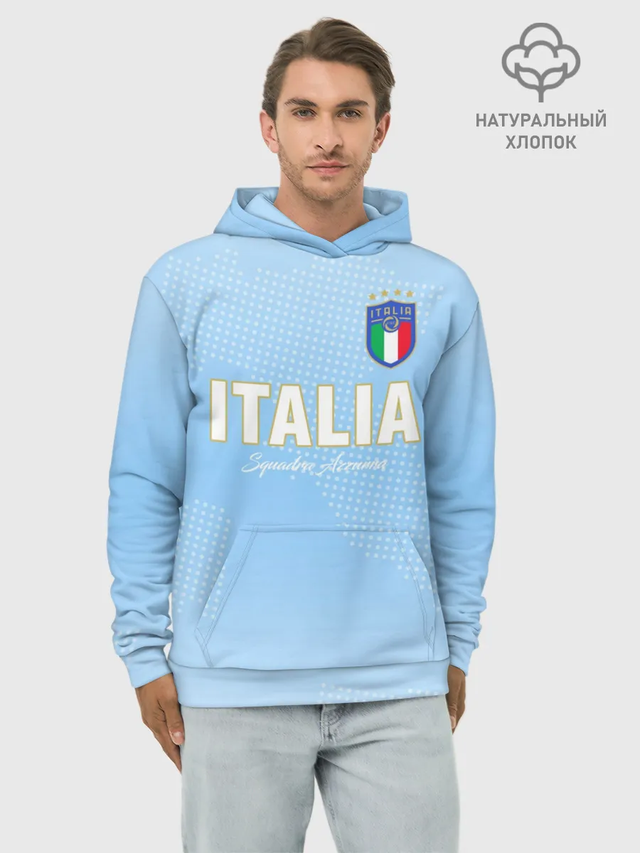 Худи мужской база хлопок / Сборная Италии
