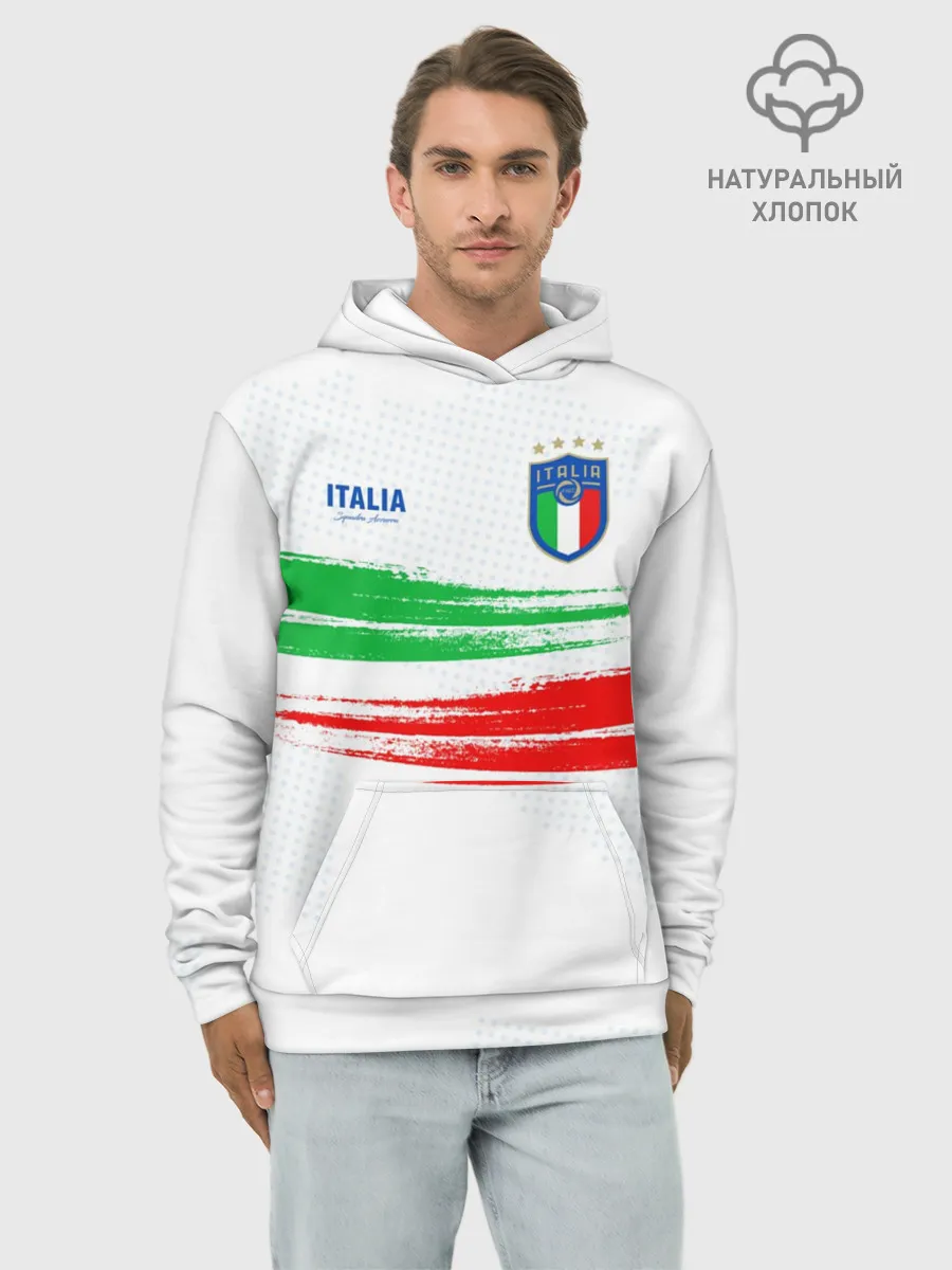 Худи мужской база хлопок / Сборная Италии