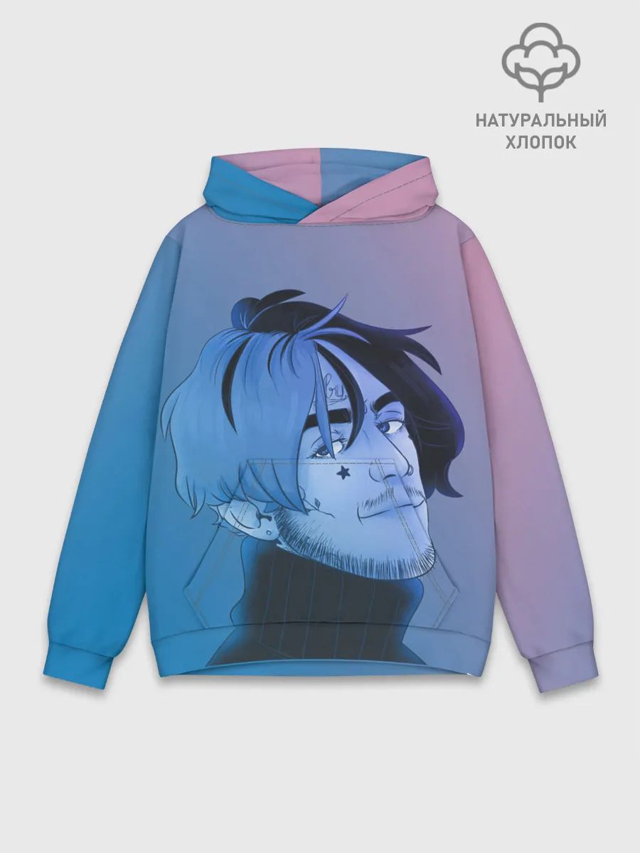 Худи мужской база хлопок / Lil Peep Colors