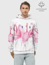 Худи мужской база хлопок / Фламинго