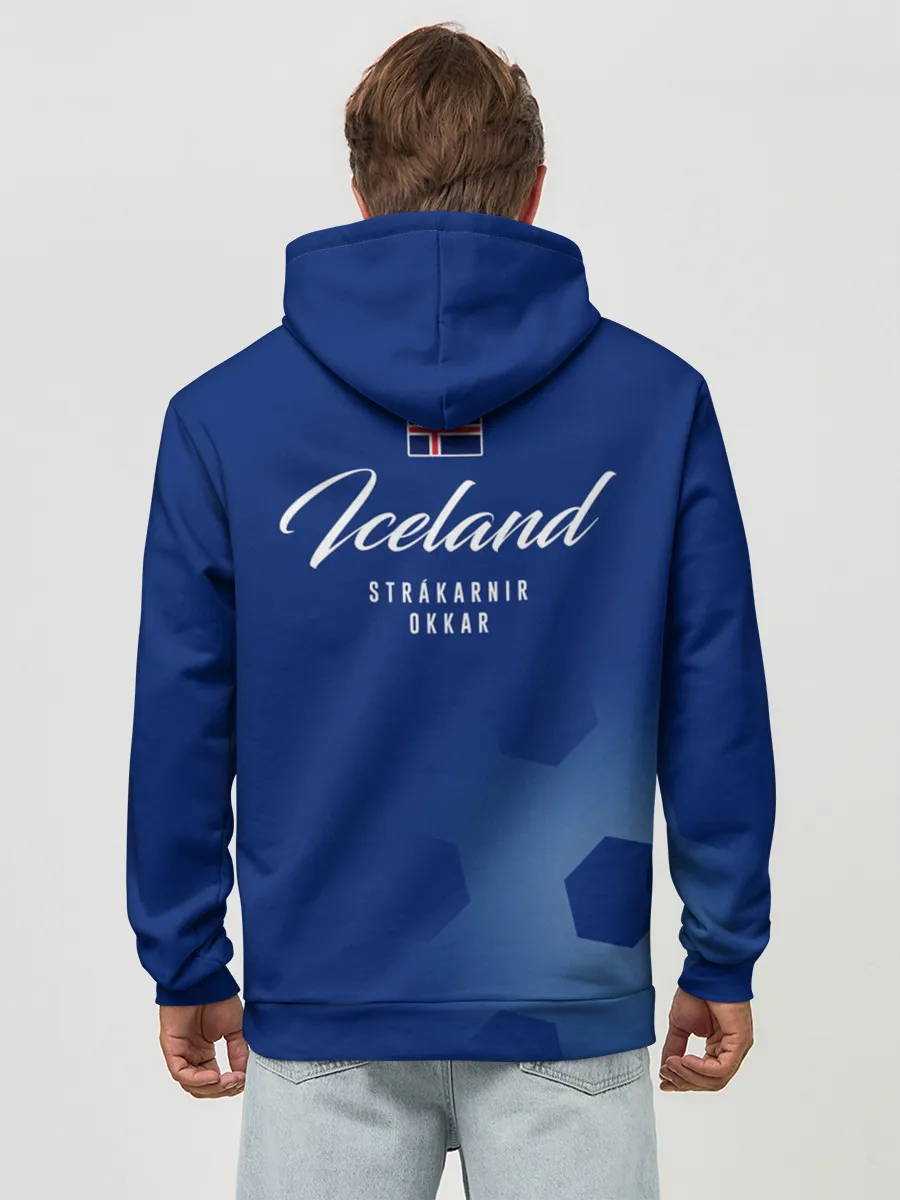 Худи мужской база хлопок / Сборная Исландии