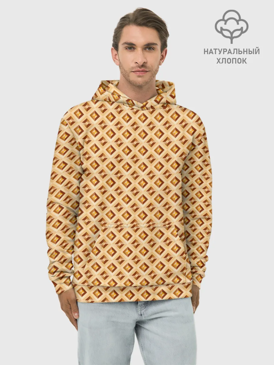 Худи мужской база хлопок / Иллюзия в золотом