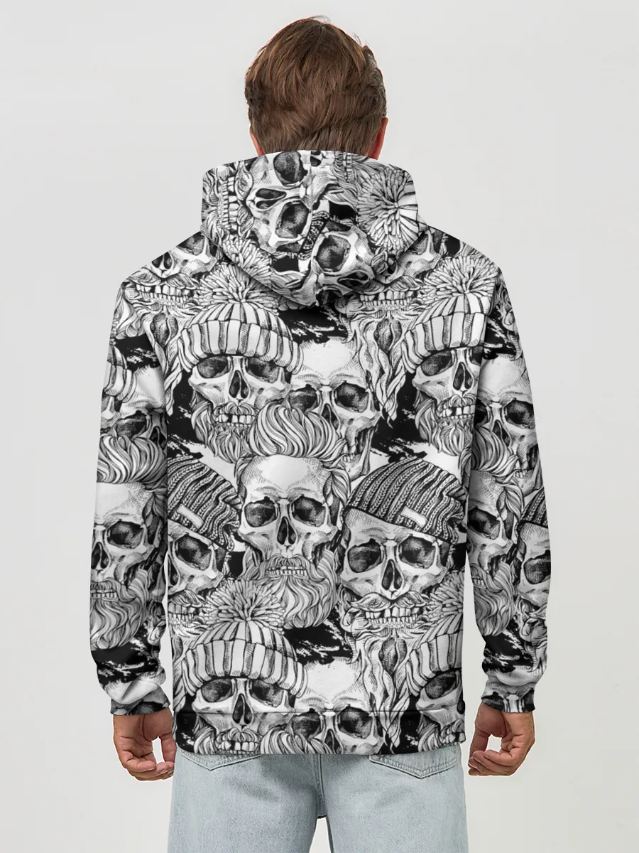 Худи мужской база хлопок / Human skulls