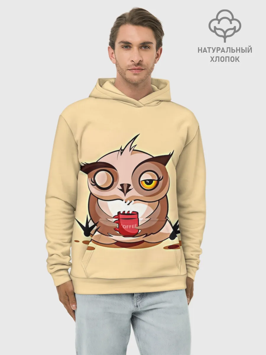 Худи мужской база хлопок / Сова Кофеман