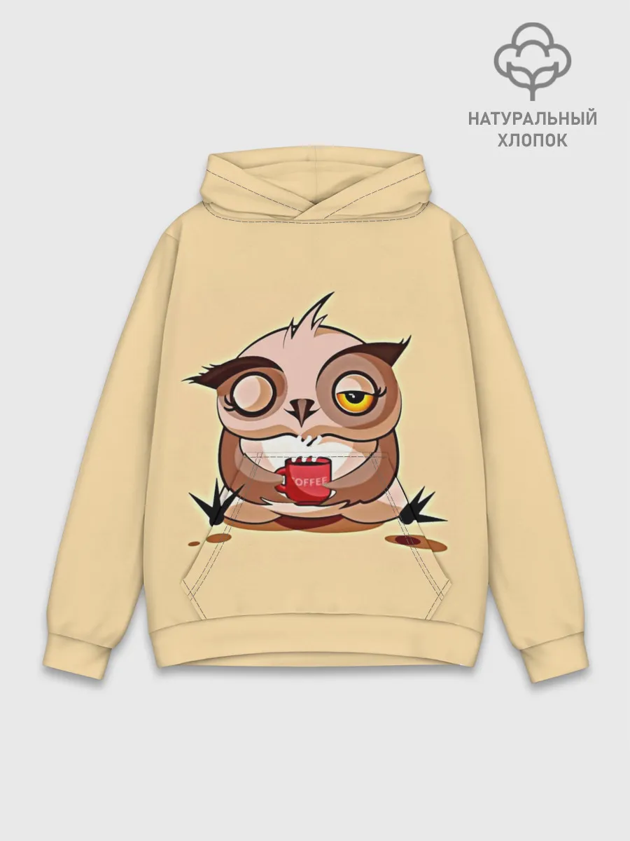 Худи мужской база хлопок / Сова Кофеман