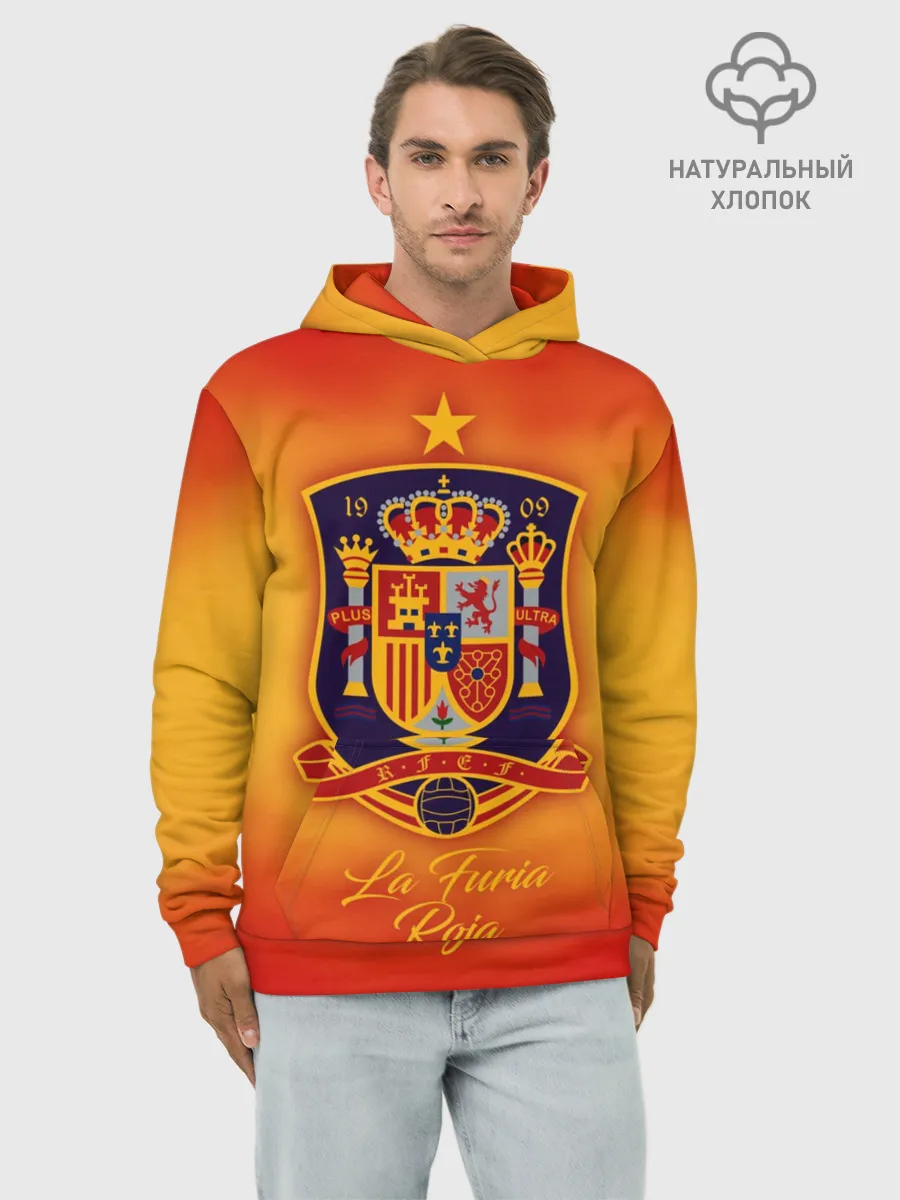 Худи мужской база хлопок / Сборная Испании