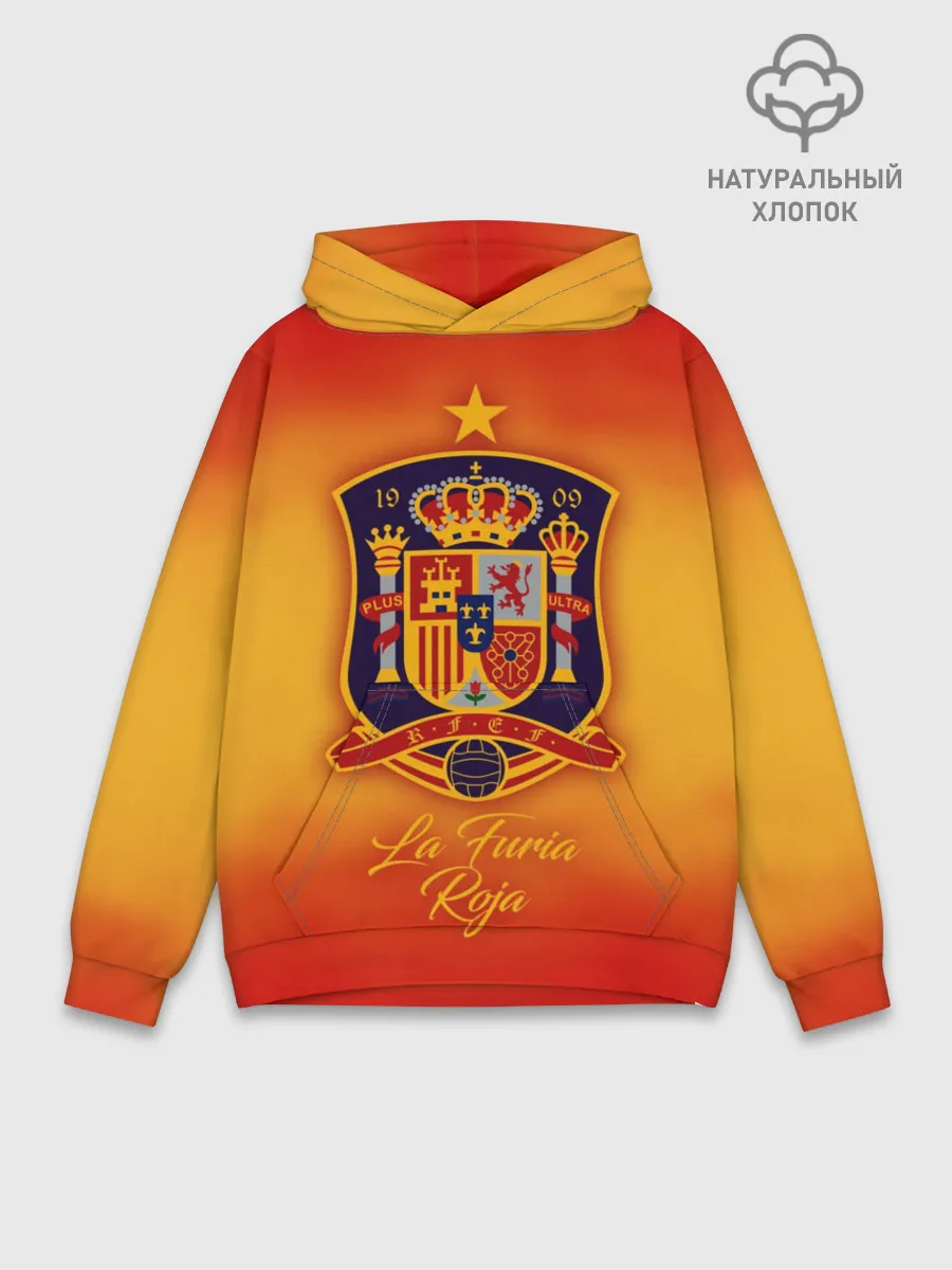 Худи мужской база хлопок / Сборная Испании