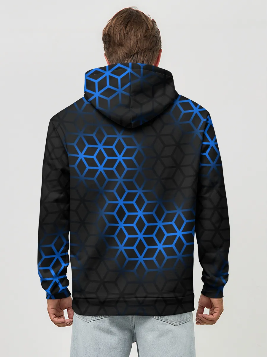 Худи мужской база хлопок / СТАЛЬНАЯ БРОНЯ РОМБАМИ