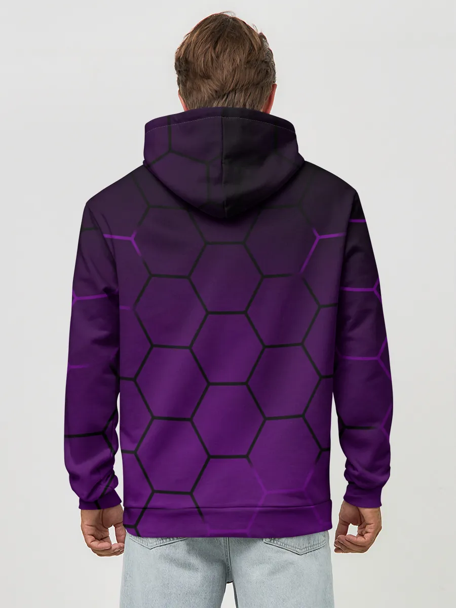 Худи мужской база хлопок / Неоновая броня