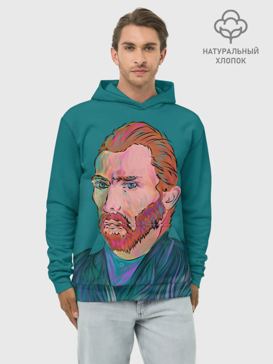 Худи мужской база хлопок / Ван Гог