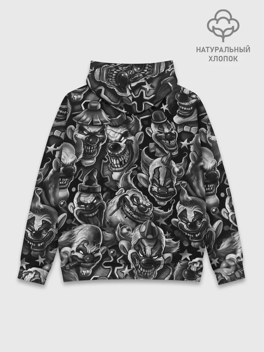 Худи мужской база хлопок / Злые Клоуны