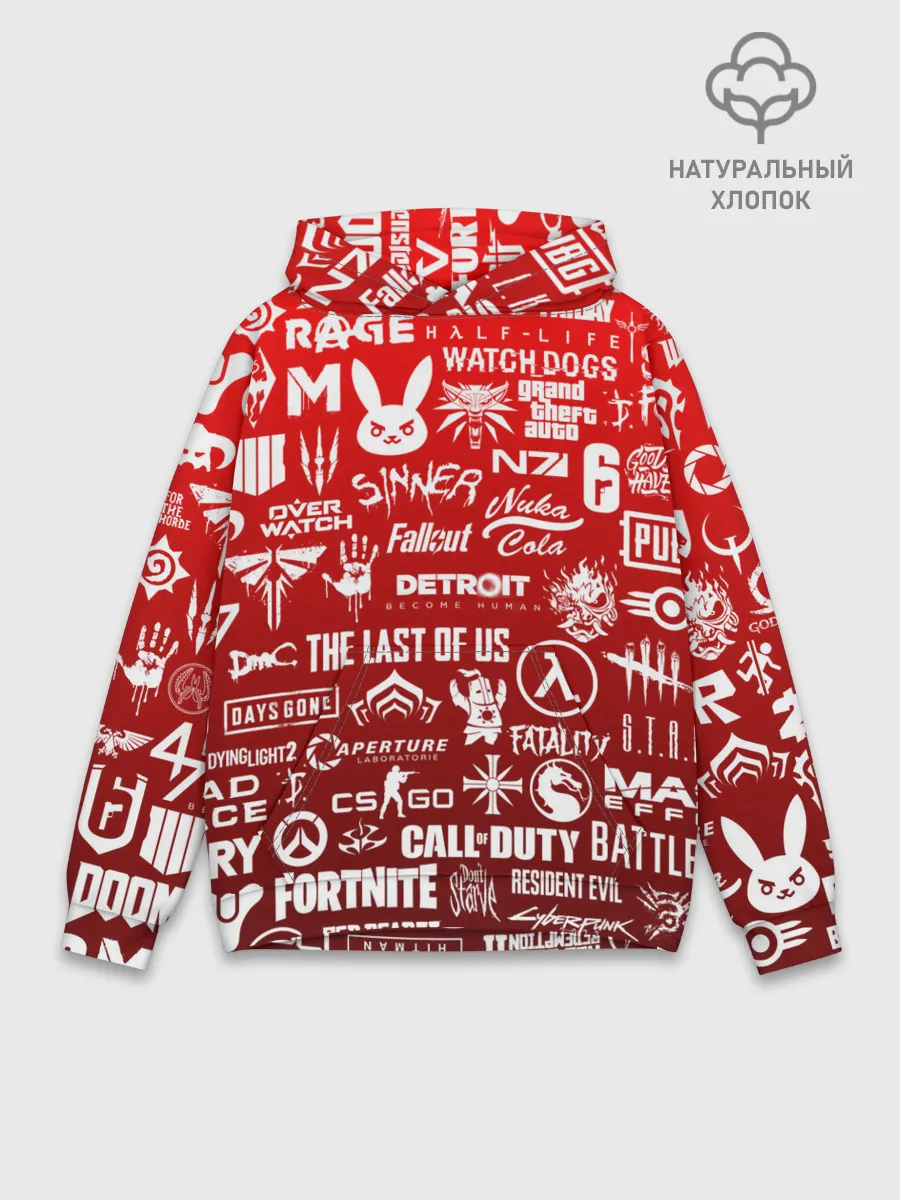 Худи мужской база хлопок / ЛОГОТИПЫ ИГР