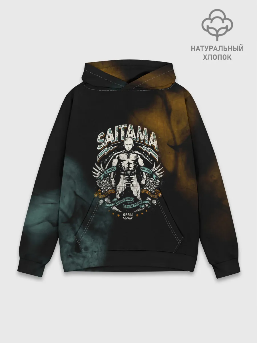 Худи мужской база хлопок / Сайтама в полный рост