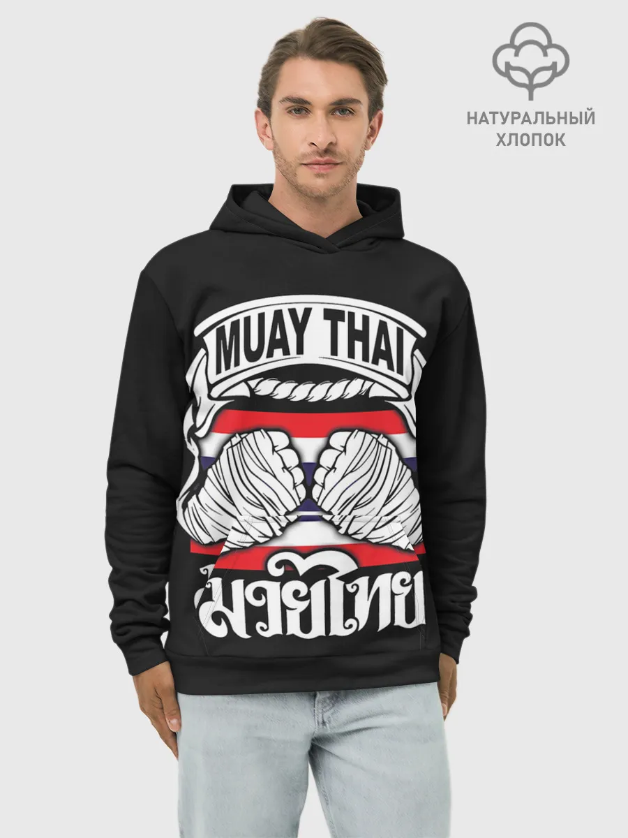 Худи мужской база хлопок / Muay Thai