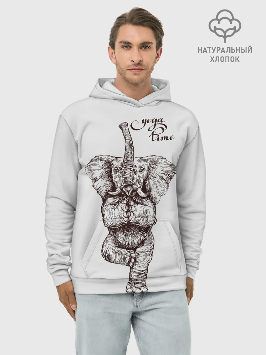 Худи мужской база хлопок / Yoga time