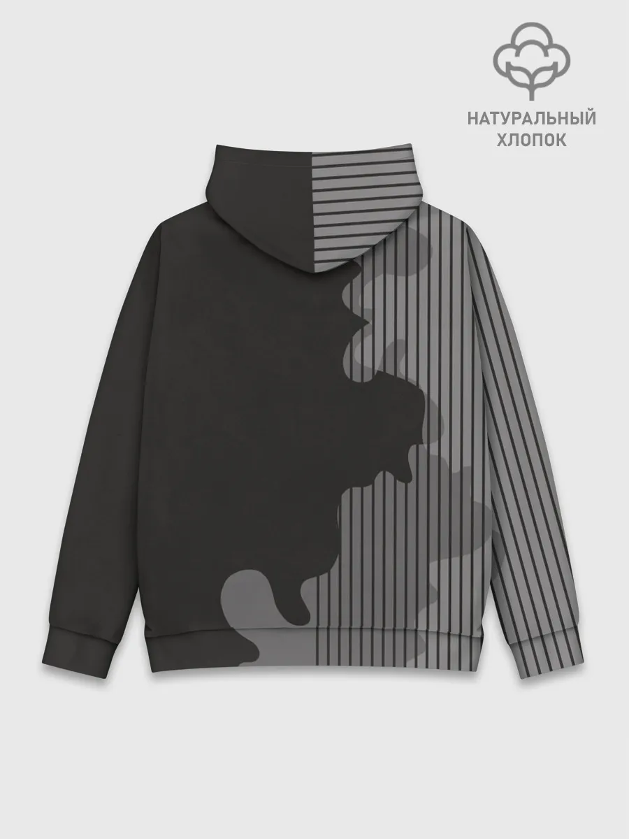 Худи мужской база хлопок / Мопс в кармане