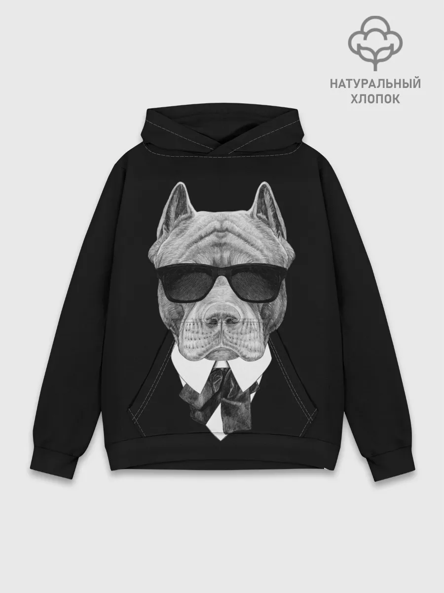 Худи мужской база хлопок / Питбуль