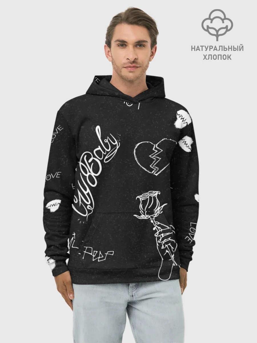 Худи мужской база хлопок / LIl Peep