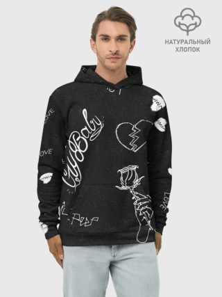 Худи мужской база хлопок / LIl Peep