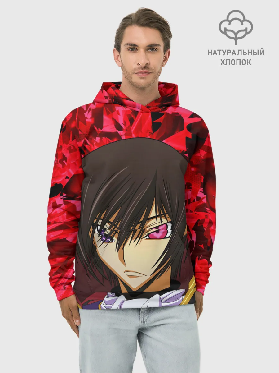 Худи мужской база хлопок / GODE GEASS textured