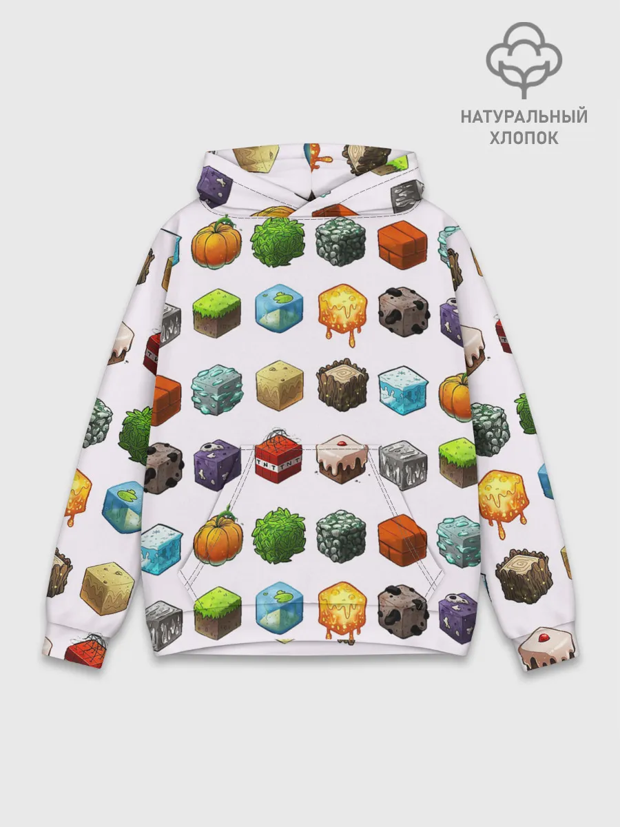 Худи мужской база хлопок / Minecraft