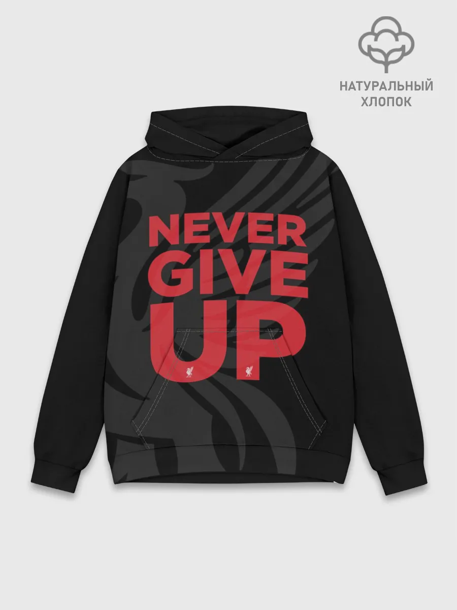 Худи мужской база хлопок / Never Give UP 4-0