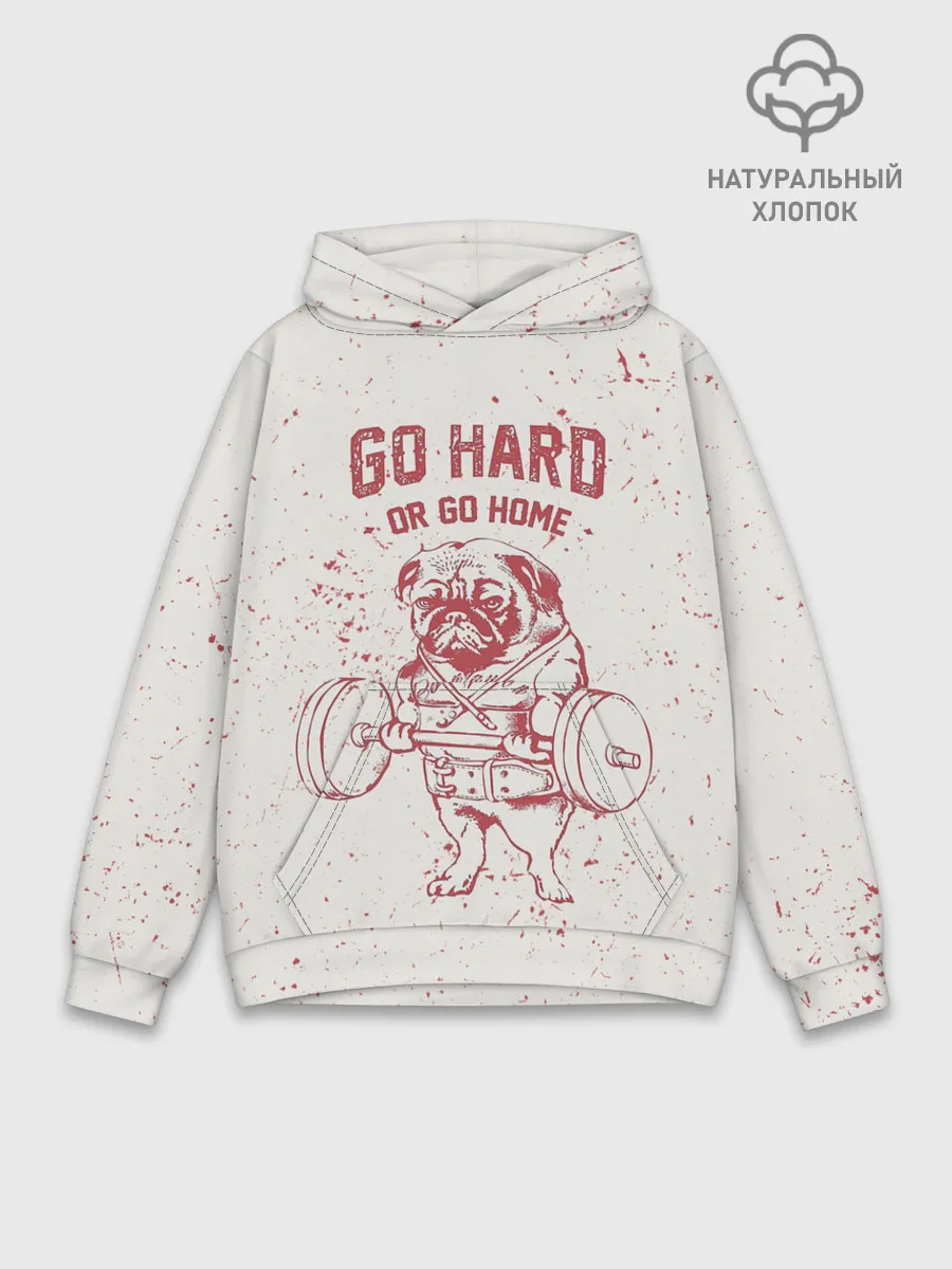 Худи мужской база хлопок / GO HARD