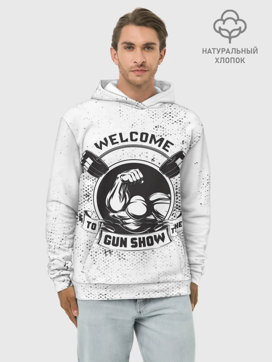 Худи мужской база хлопок / Gun show