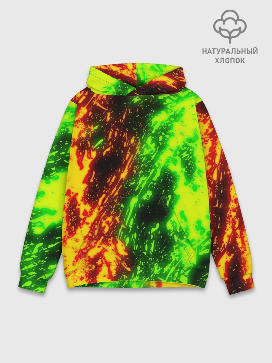 Худи мужской база хлопок / TOXIC FLAME