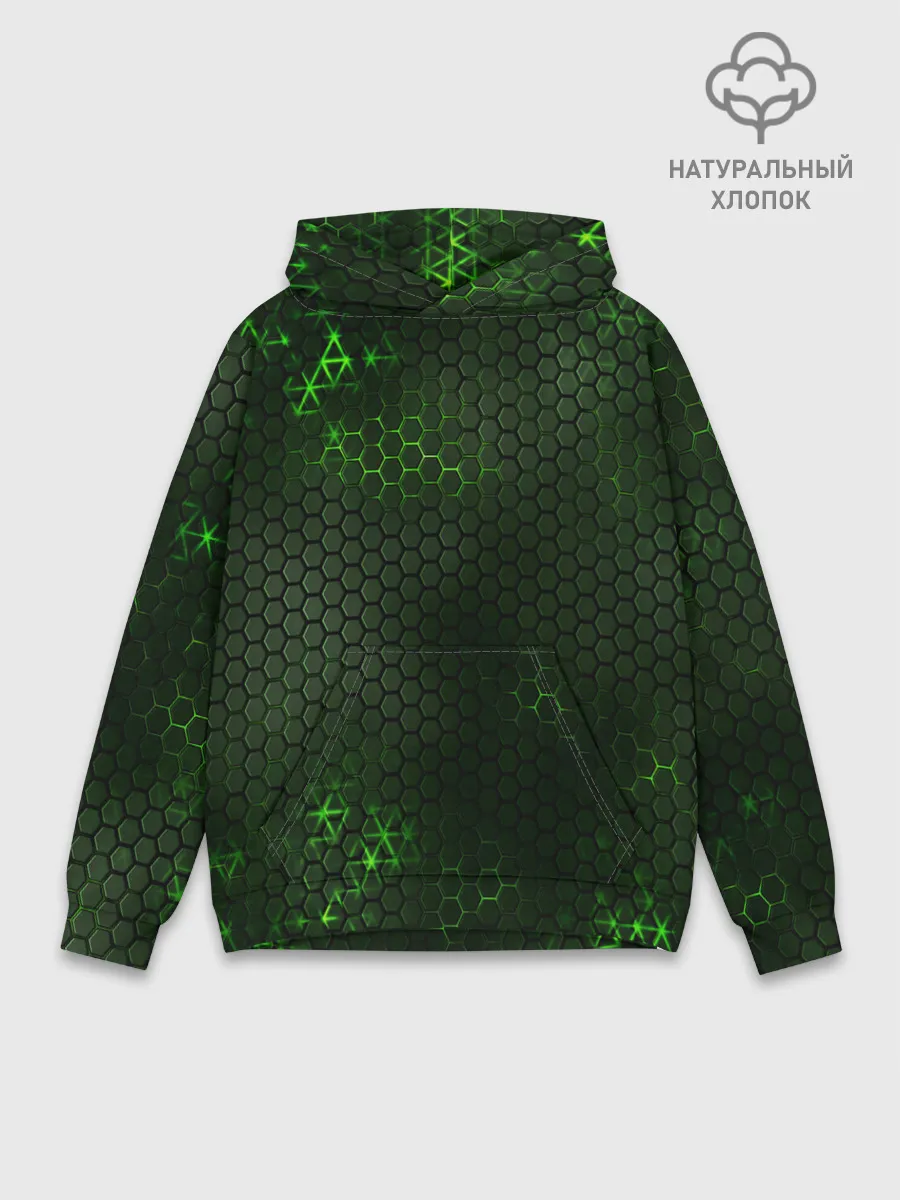 Худи мужской база хлопок / ЗЕЛЕНАЯ БРОНЯ / GREEN STEEL