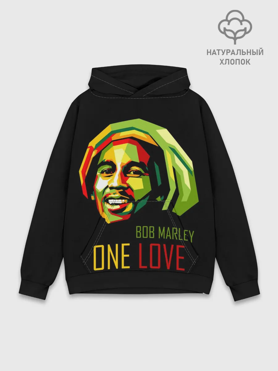 Худи мужской база хлопок / Боб Марли