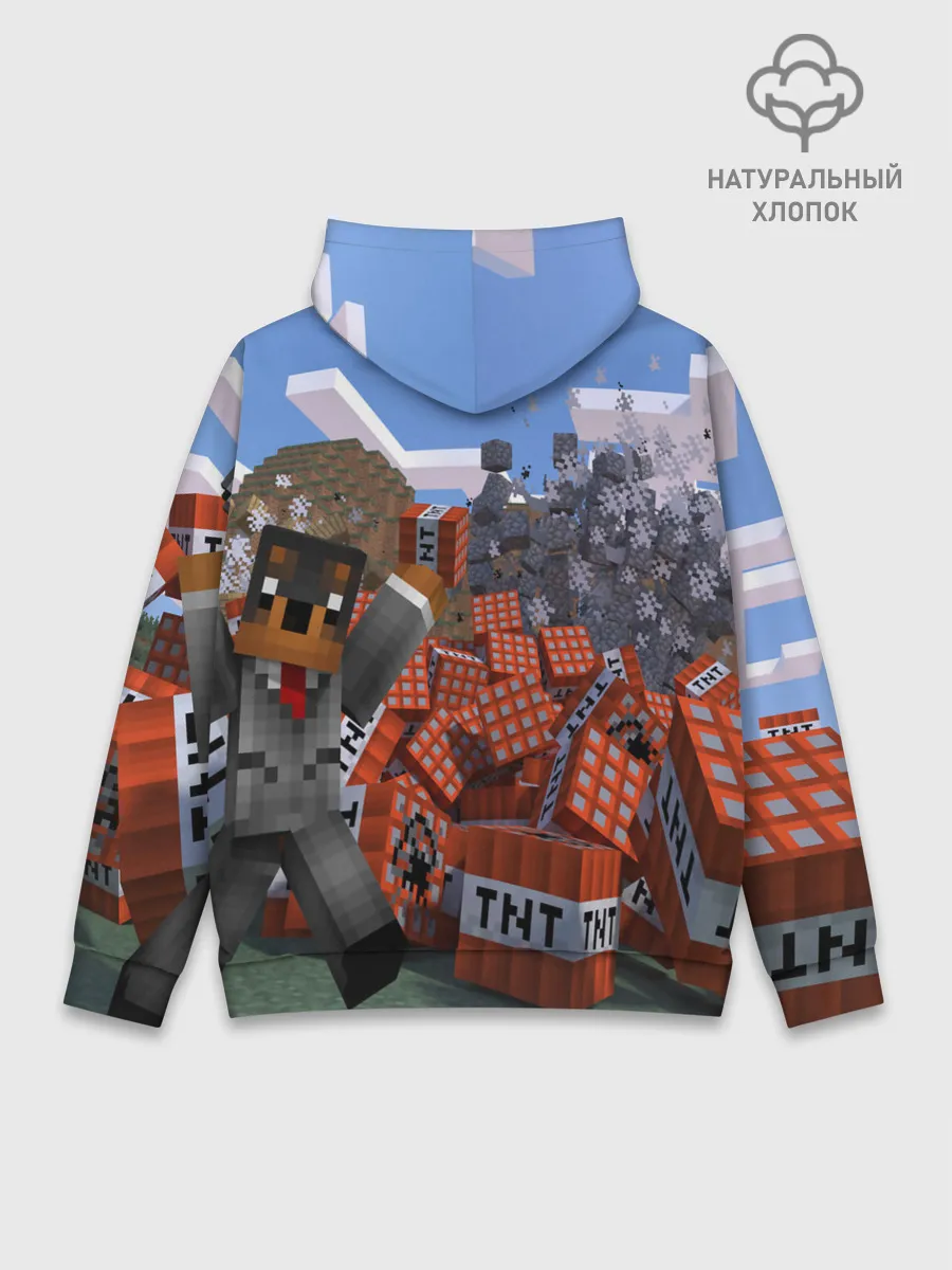 Худи мужской база хлопок / MINECRAFT