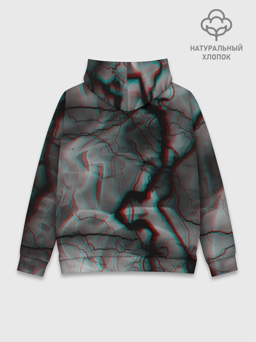Худи мужской база хлопок / МОЛНИИ GLITCH