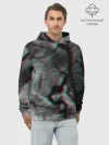 Худи мужской база хлопок / МОЛНИИ GLITCH