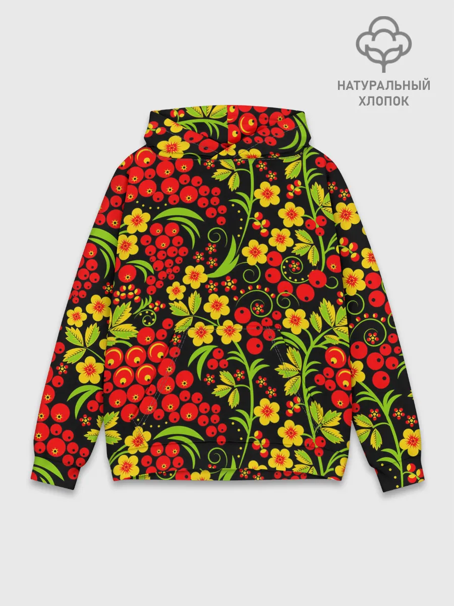 Худи мужской база хлопок / Хохлома