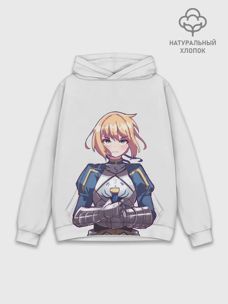 Худи мужской база хлопок / Девушка рыцарь