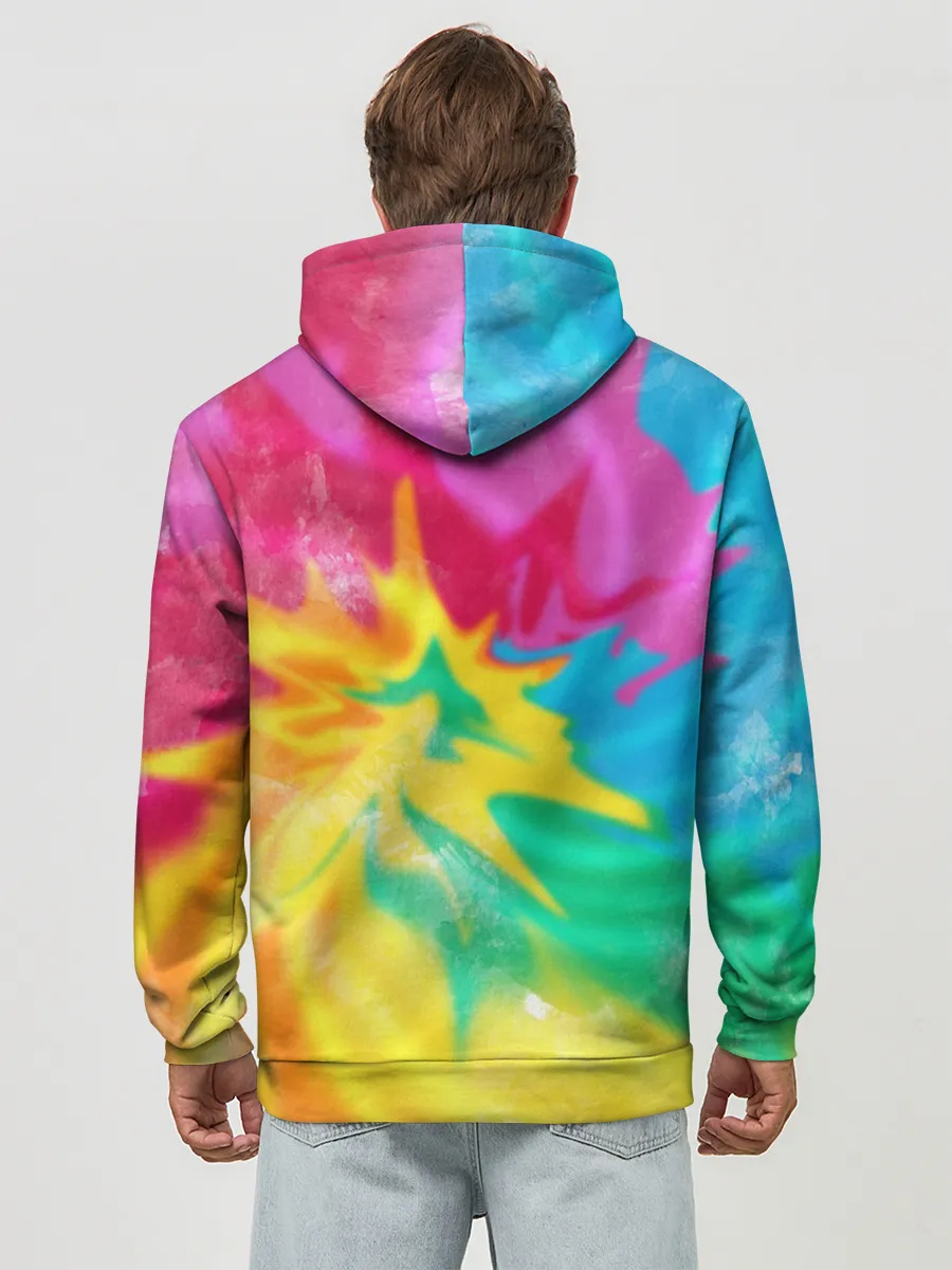 Худи мужской база хлопок / Tie-Dye
