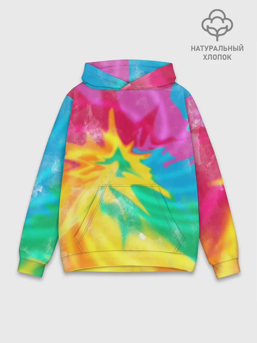 Худи мужской база хлопок / Tie-Dye