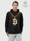 Худи мужской база хлопок / Бриллиантовый биткоин
