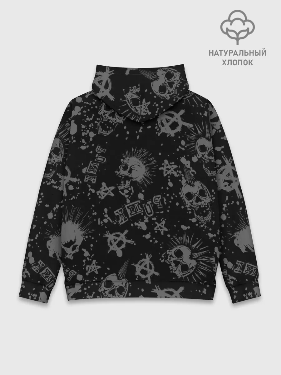 Худи мужской база хлопок / Кот в косухе