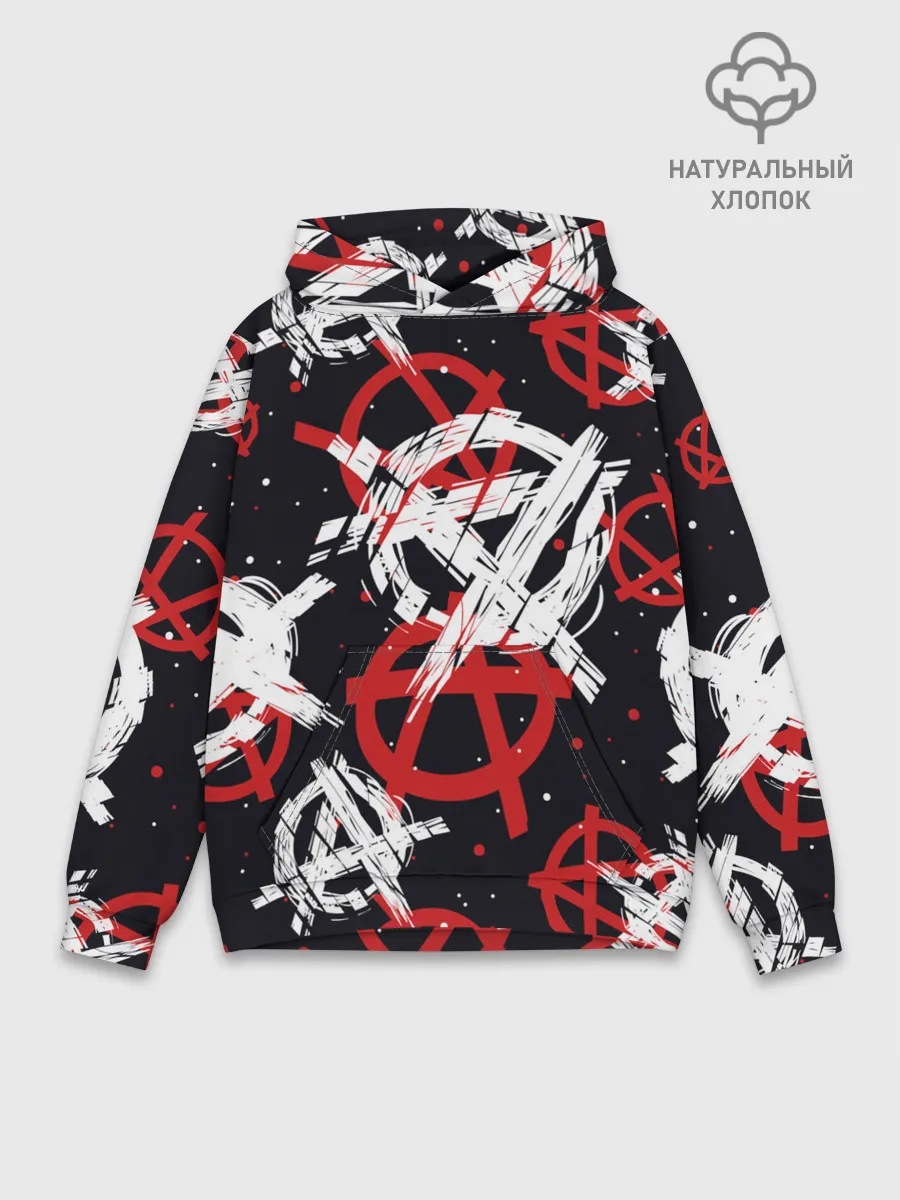 Худи мужской база хлопок / Анархия