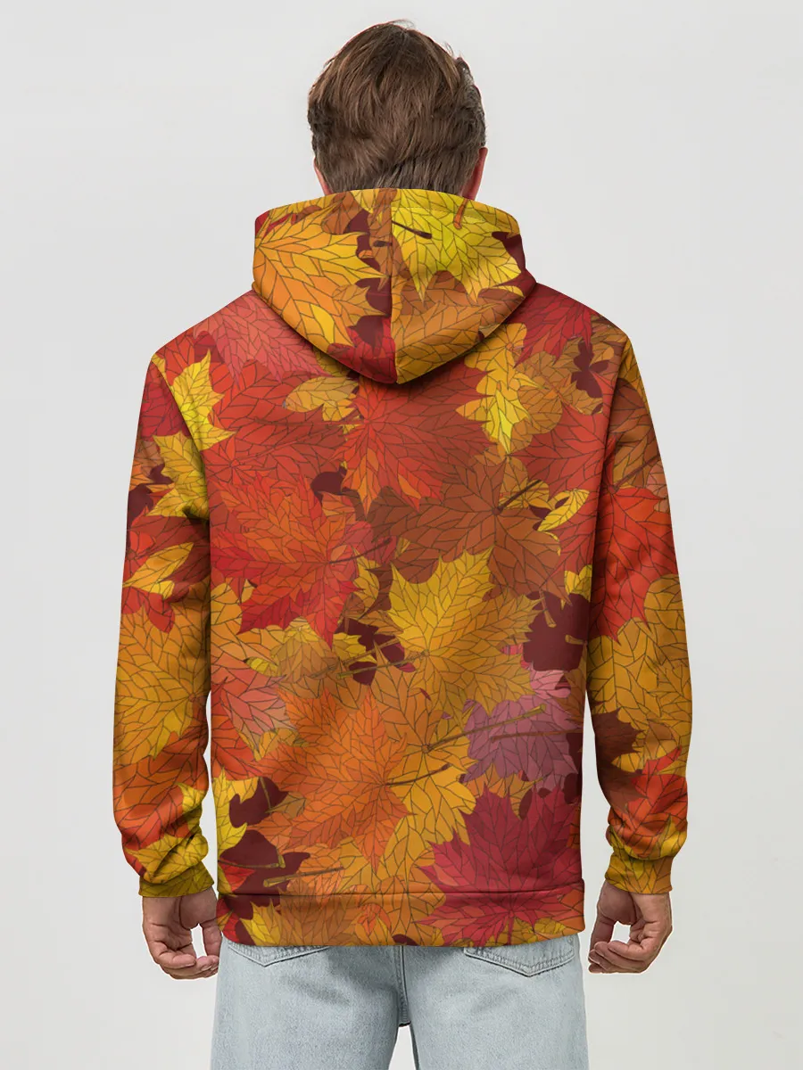 Худи мужской база хлопок / Осенние листья