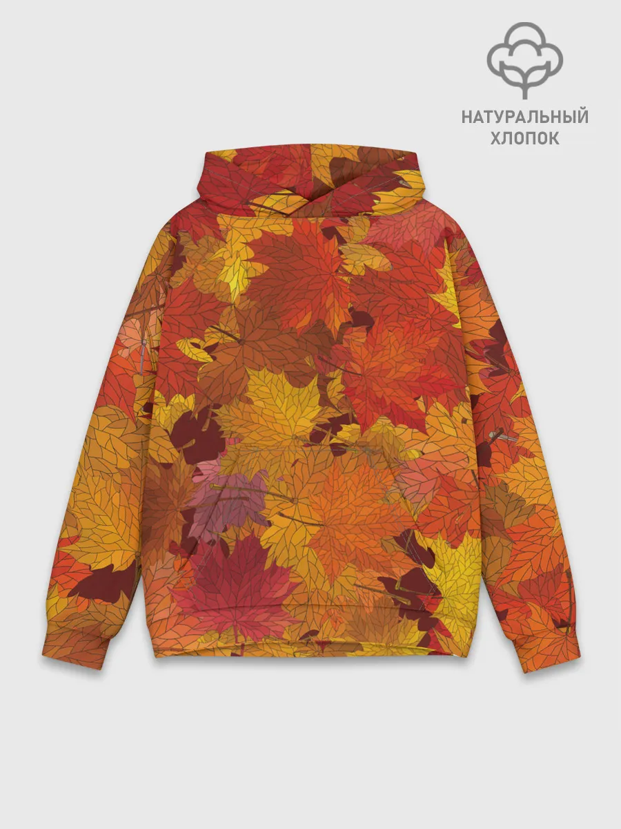 Худи мужской база хлопок / Осенние листья