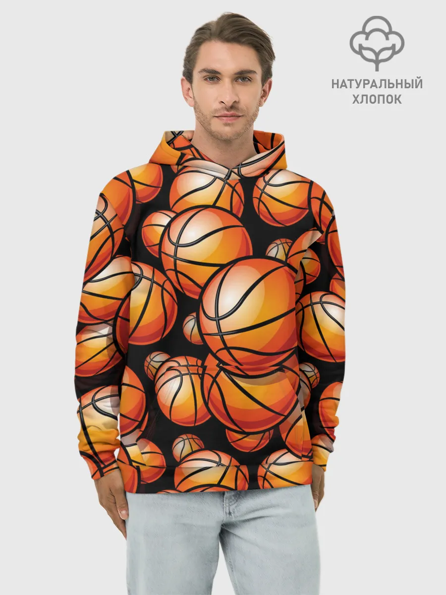 Худи мужской база хлопок / Баскетбольные мячи